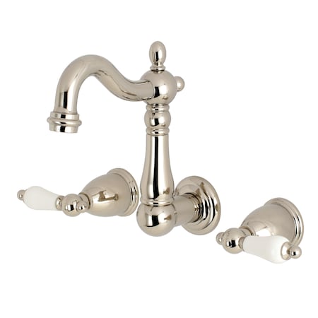 Heritage KS1226PL 8-Inch Center Wall Mount Bathroom Faucet KS1226PL